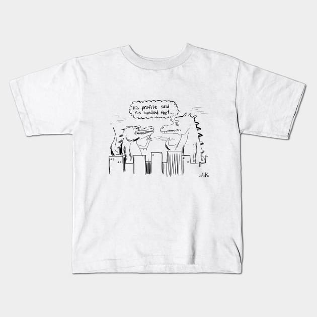 HIS PROFILE SAID 600 FEET Kids T-Shirt by JAK